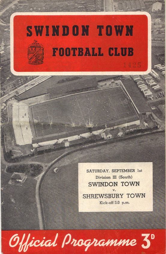 <b>Saturday, September 1, 1956</b><br />vs. Shrewsbury Town (Home)